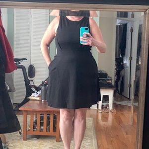 NEW- Gap faux wrap a-line dress with pockets